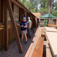 Margo painting dining hall